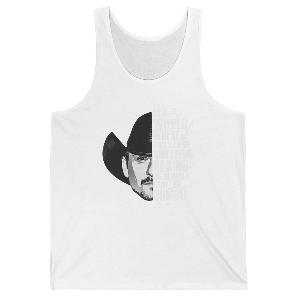 Retro Cowboy Be Kind And Always Stay Humble Western Country Unisex Jersey Tank