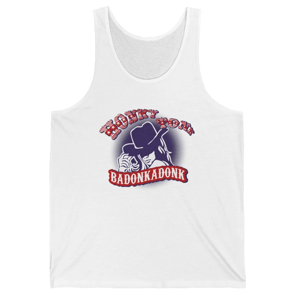 Retro Cowgirl Honky Tonk Badonkadonk Western Country Unisex Jersey Tank