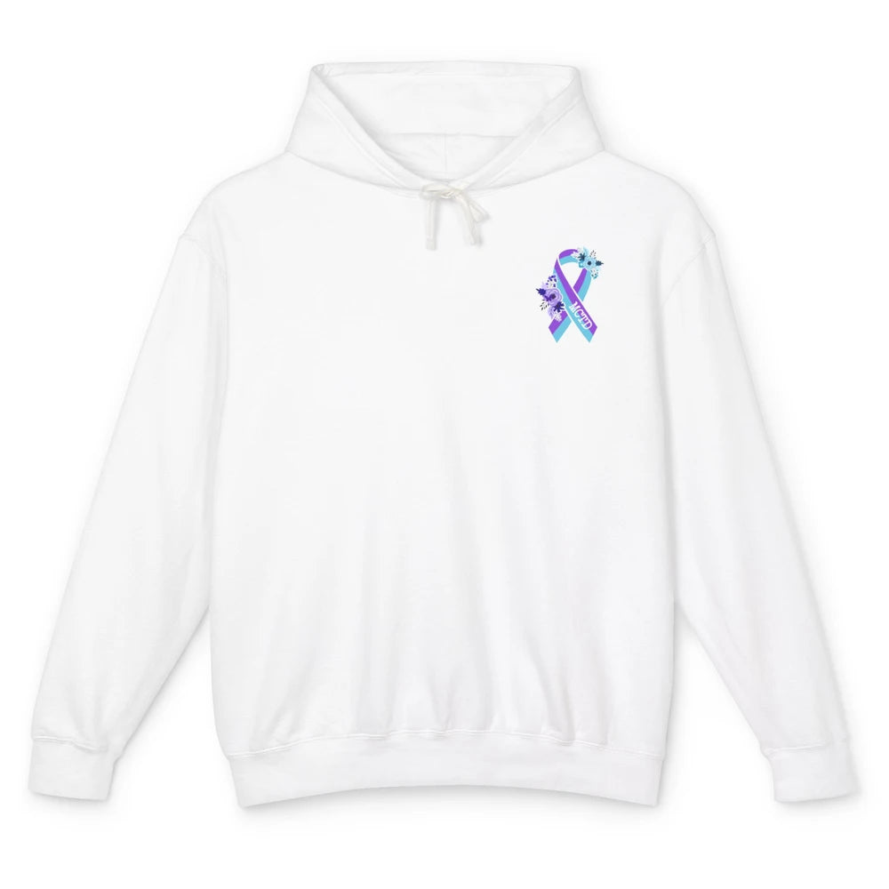 Mixed Connective Tissue Disease Awareness MCTD Floral Ribbon Unisex Lightweight Hoodie