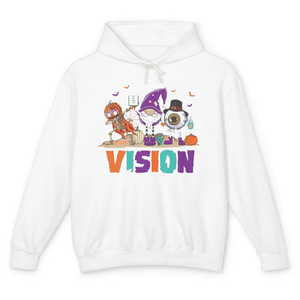 Optometrist Halloween Vision Squad Gnome Pumpkin Optician Unisex Lightweight Hoodie