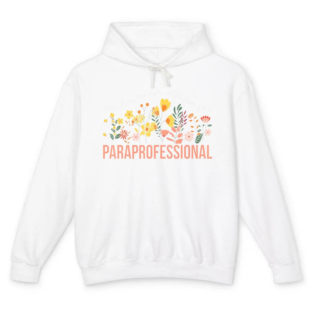 Para Teacher Teach Love Student Wildflower Paraprofessional Unisex Lightweight Hoodie