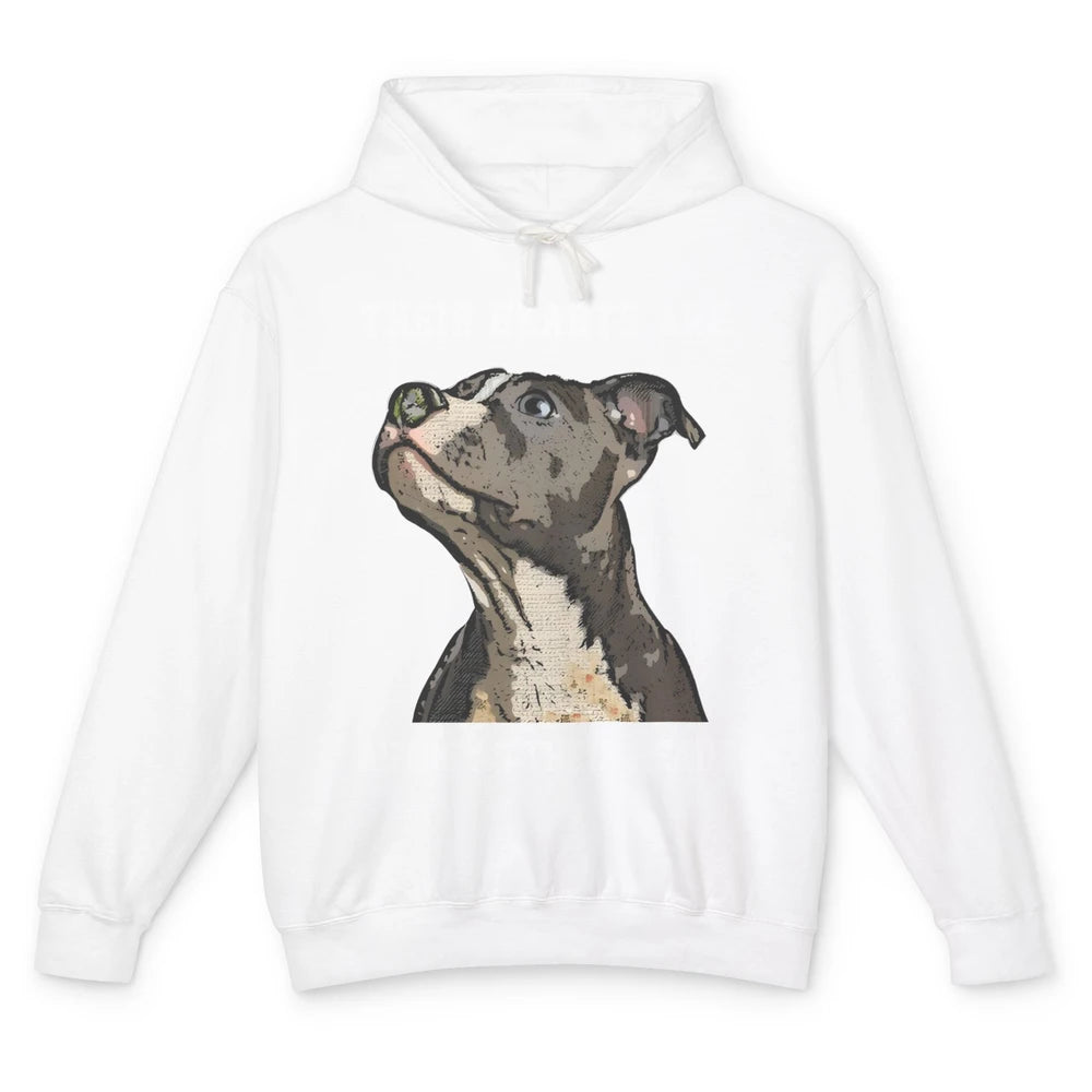 Pitbull Hearts Are As Big As Their Heads Pittie Mom Dad Unisex Lightweight Hoodie