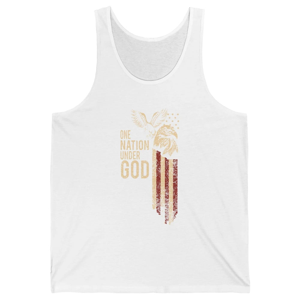 One Nation Under God Flag 4th Of July Independence Patriotic Unisex Jersey Tank