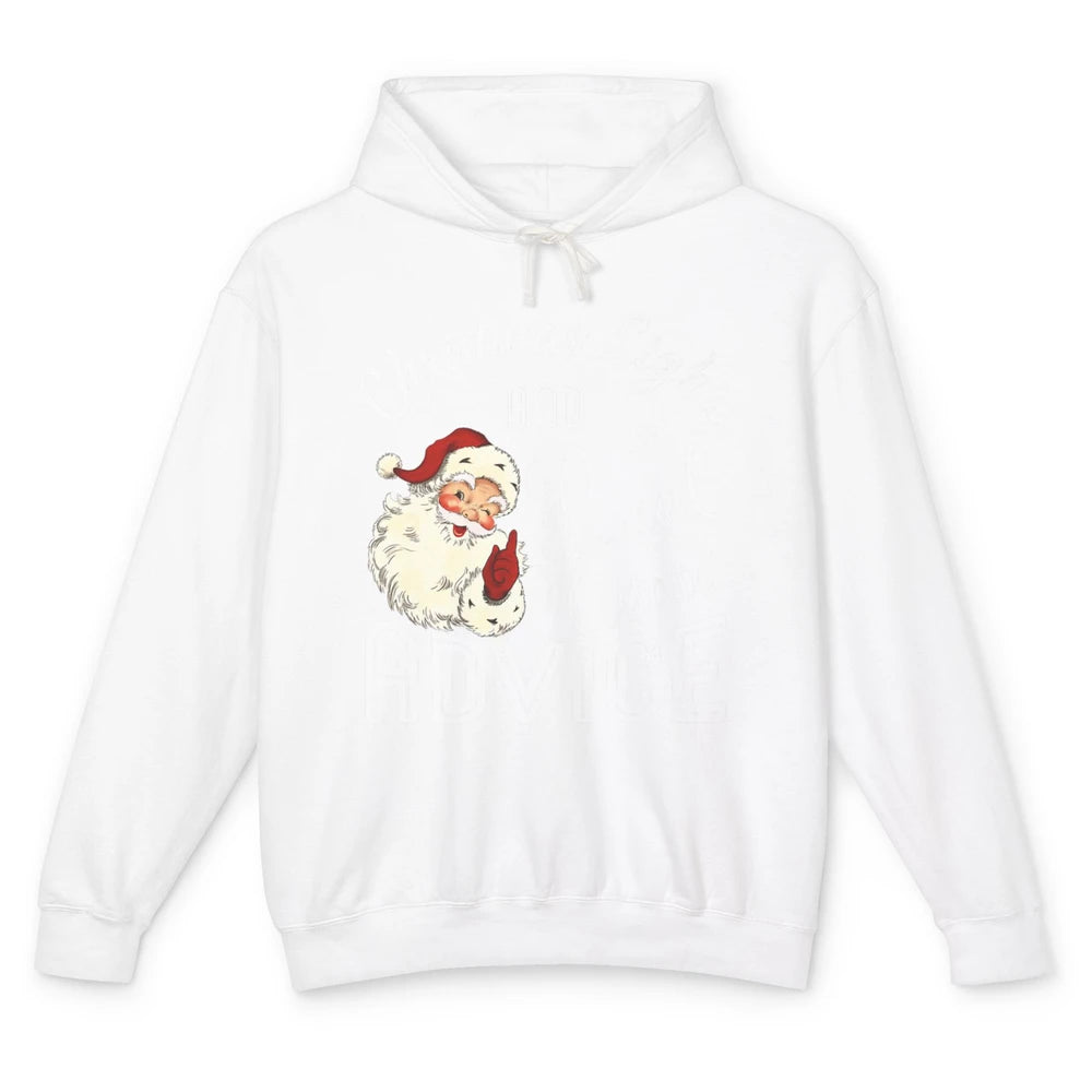 Merry Christmas Xmas Lights Santa Realtor Real Estate Advice Unisex Lightweight Hoodie