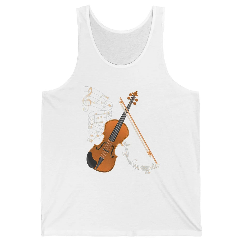 Orchestra Violin Player Retro Violinist Musical Instrument Unisex Jersey Tank