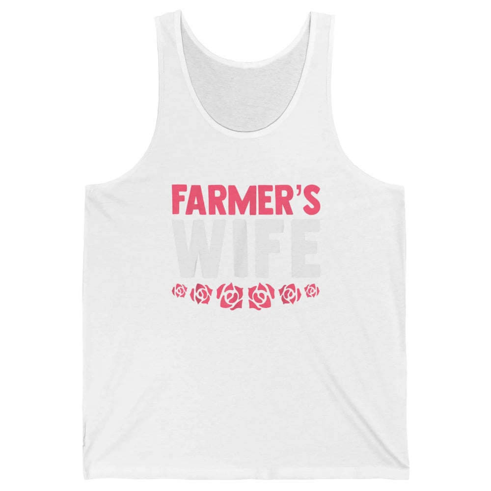 Retro Farmer Wife Funny Farm Lovers Farming Women Western Unisex Jersey Tank