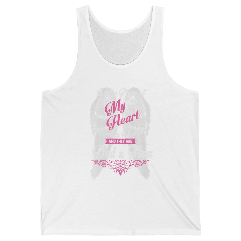 Parents Heaven Dad And Mom In Heaven Angel Wings Guardian Unisex Jersey Tank