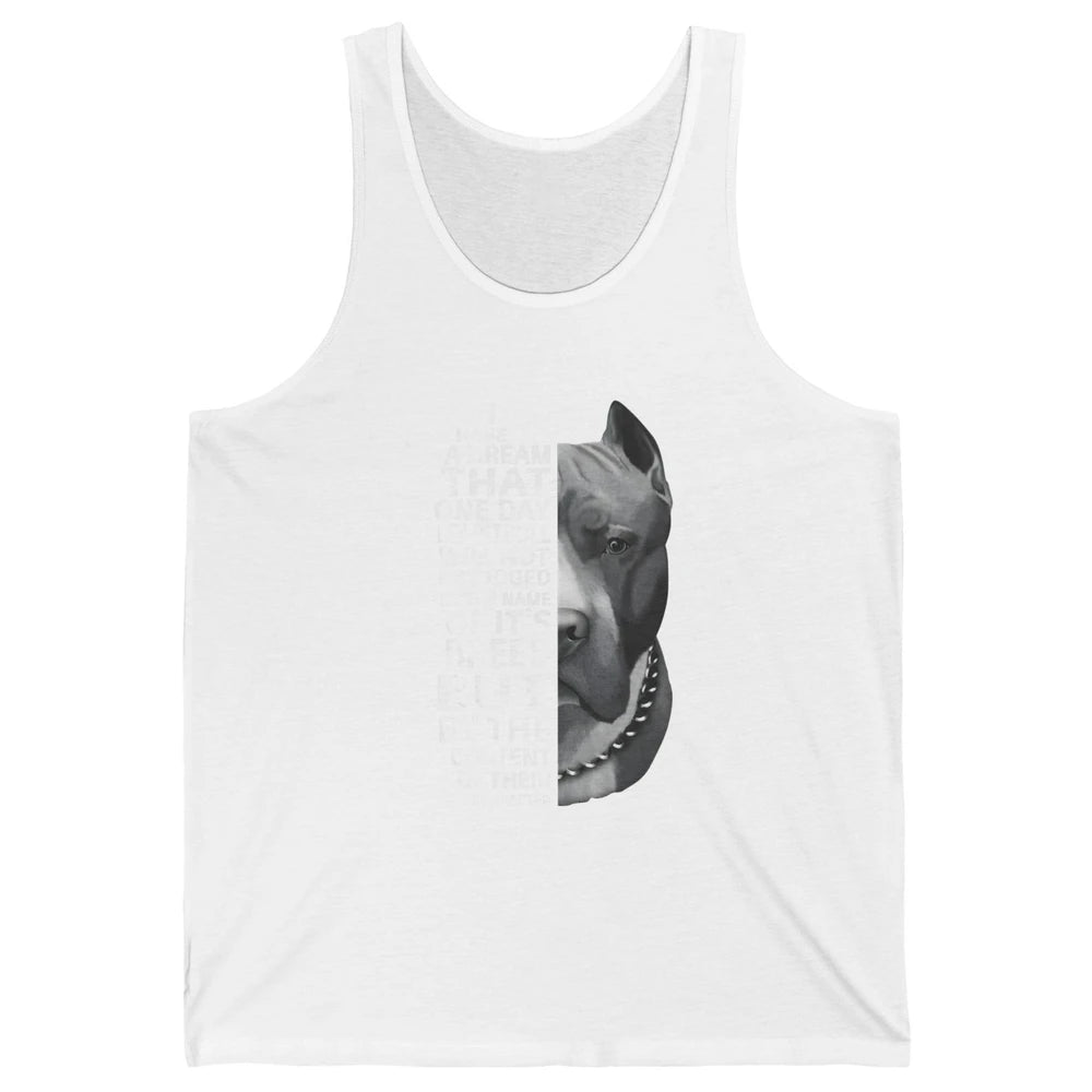 Pitbull Not Judged By The Name Of Its Breed Pittie Mom Dad Unisex Jersey Tank