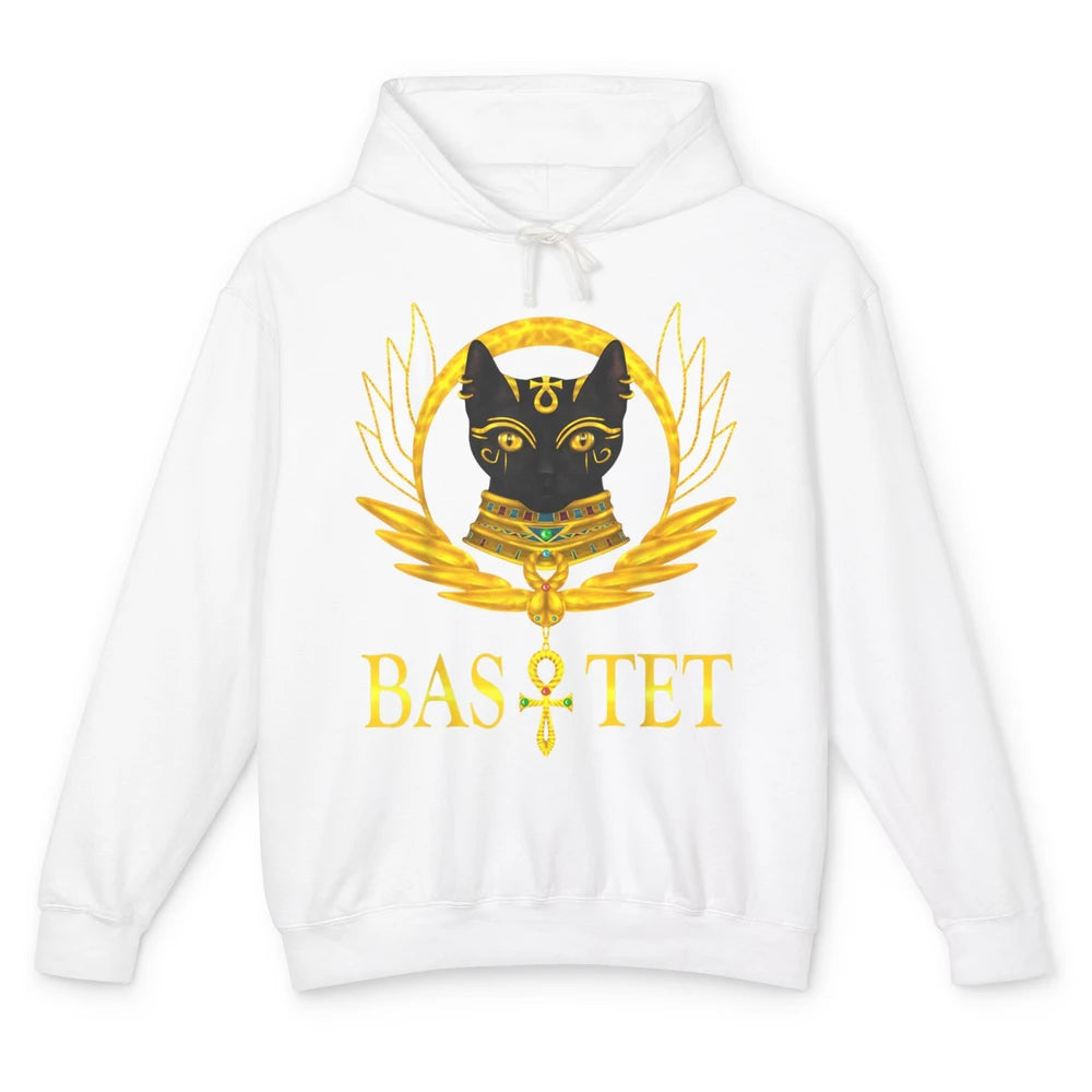 Retro Ancient Egyptian Cat Egypt Goddess Bastet Wings Horus Unisex Lightweight Hoodie