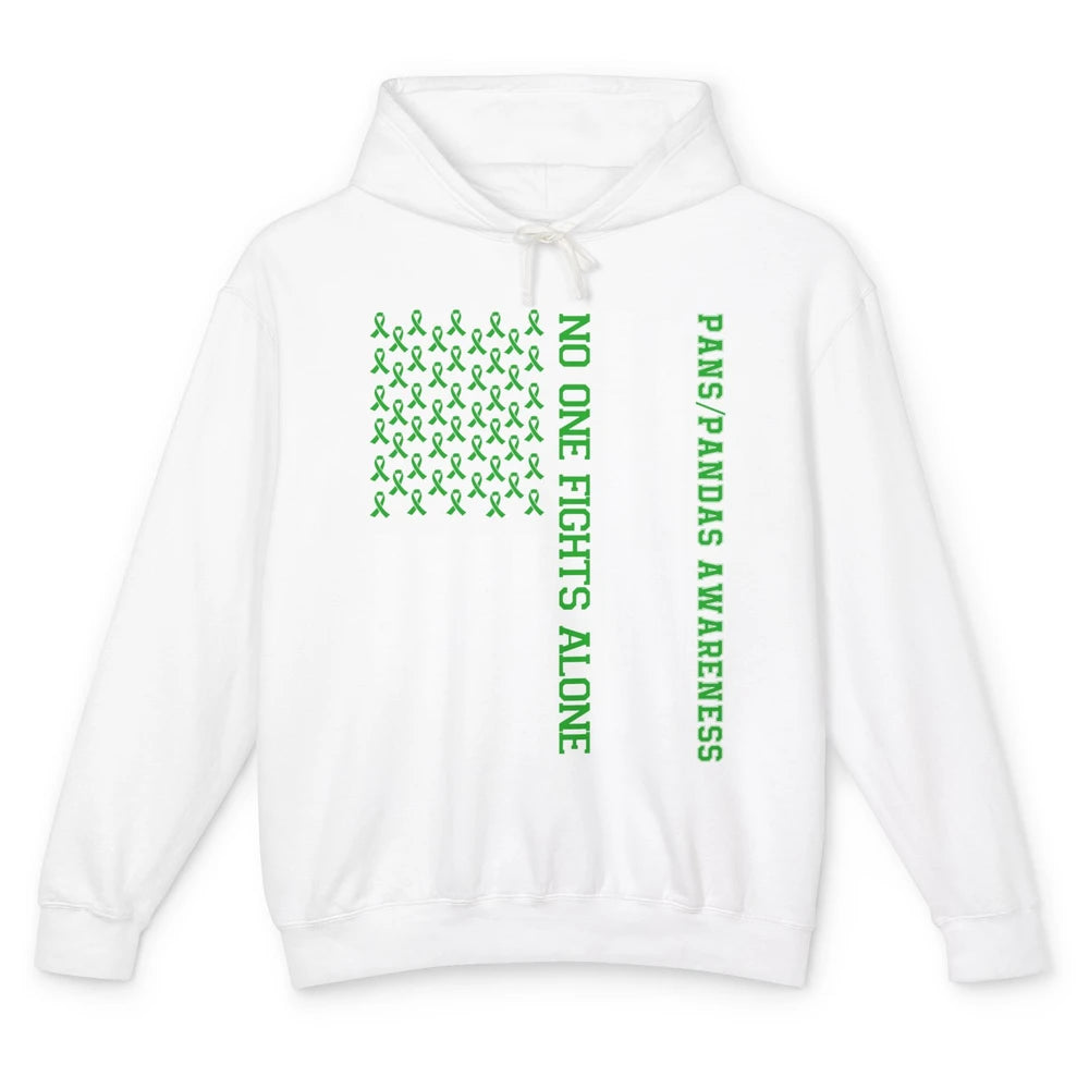 PANS/PANDAS Awareness Retro US Flag No One Fight Alone Unisex Lightweight Hoodie