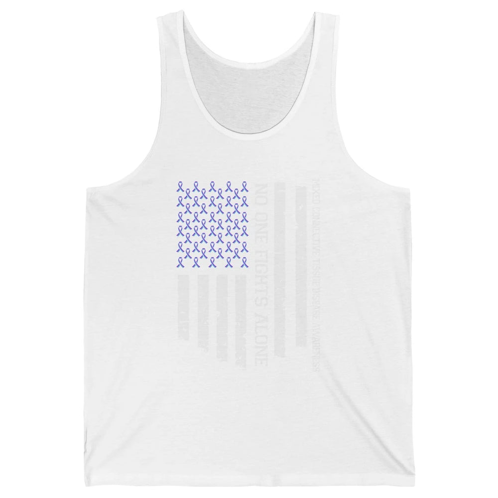 Mixed Connective Tissue Disease No One Fight Alone US Flag Unisex Jersey Tank