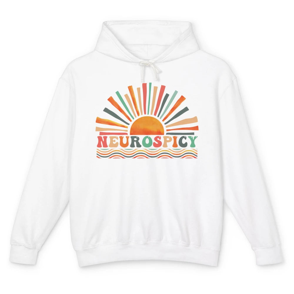 Retro Neurospicy Funny ADHD Neurodiversity Autism Awareness Unisex Lightweight Hoodie