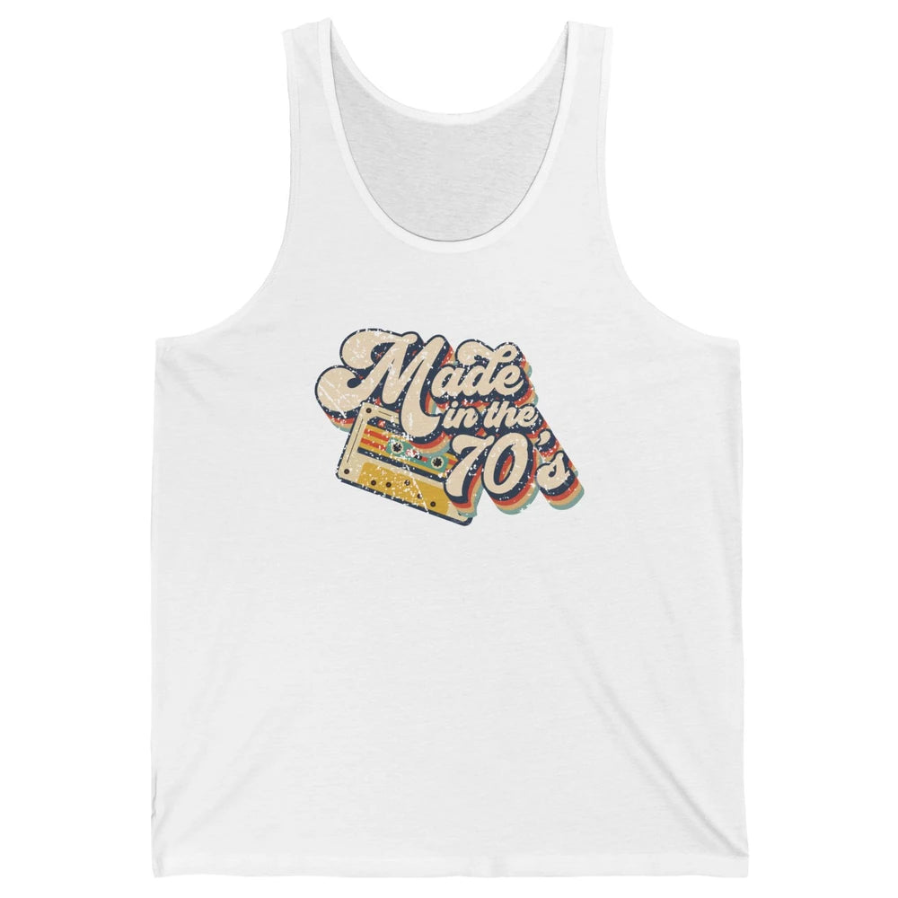 Retro Cassette Made In The 70's 1970s Born Birthday Day Gift Unisex Jersey Tank
