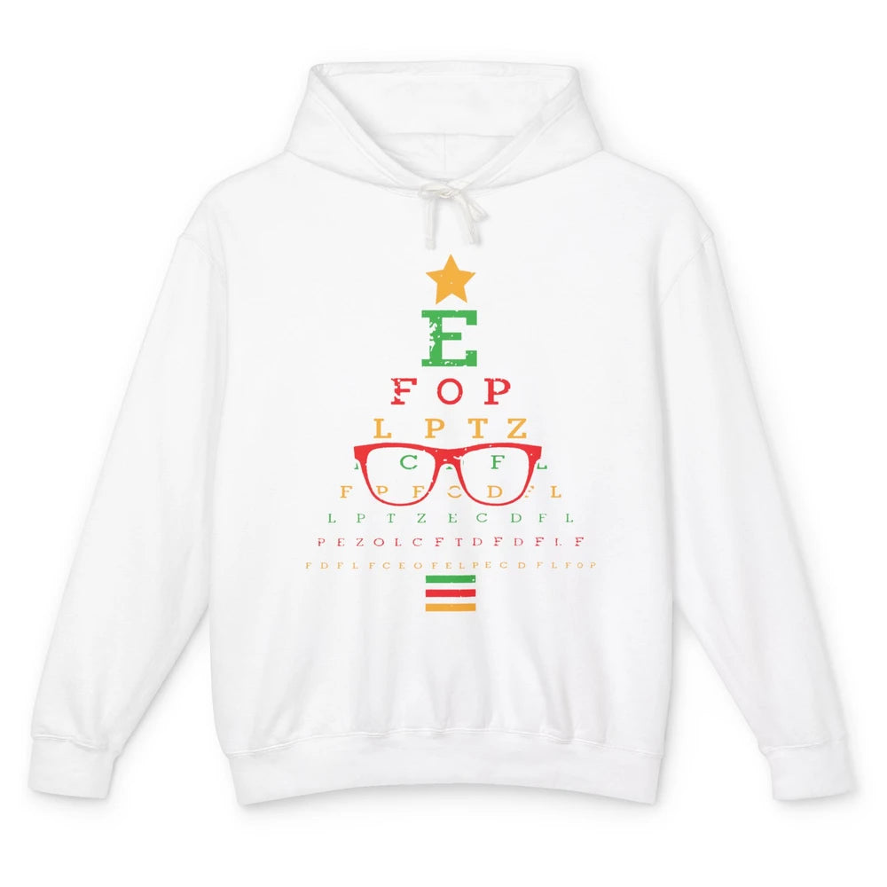Optometrist Christmas Tree Optometry Symbols Optician Gift Unisex Lightweight Hoodie