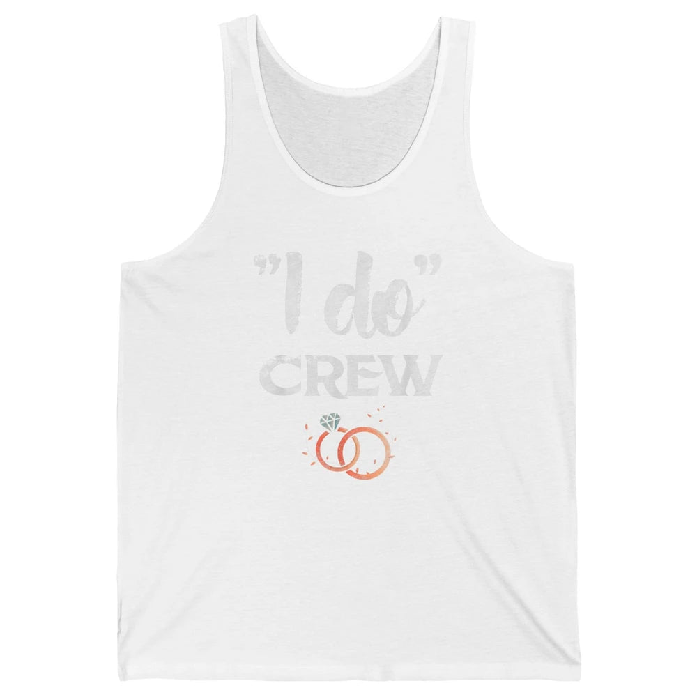 Retro I Do Crew Bride Groom Bachelorette Wedding Married Unisex Jersey Tank
