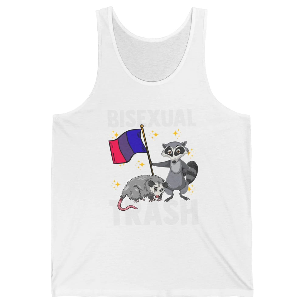 Raccoon LGBT Bisexual Trash Funny Flag Pride Animal Lovers Unisex Jersey Tank