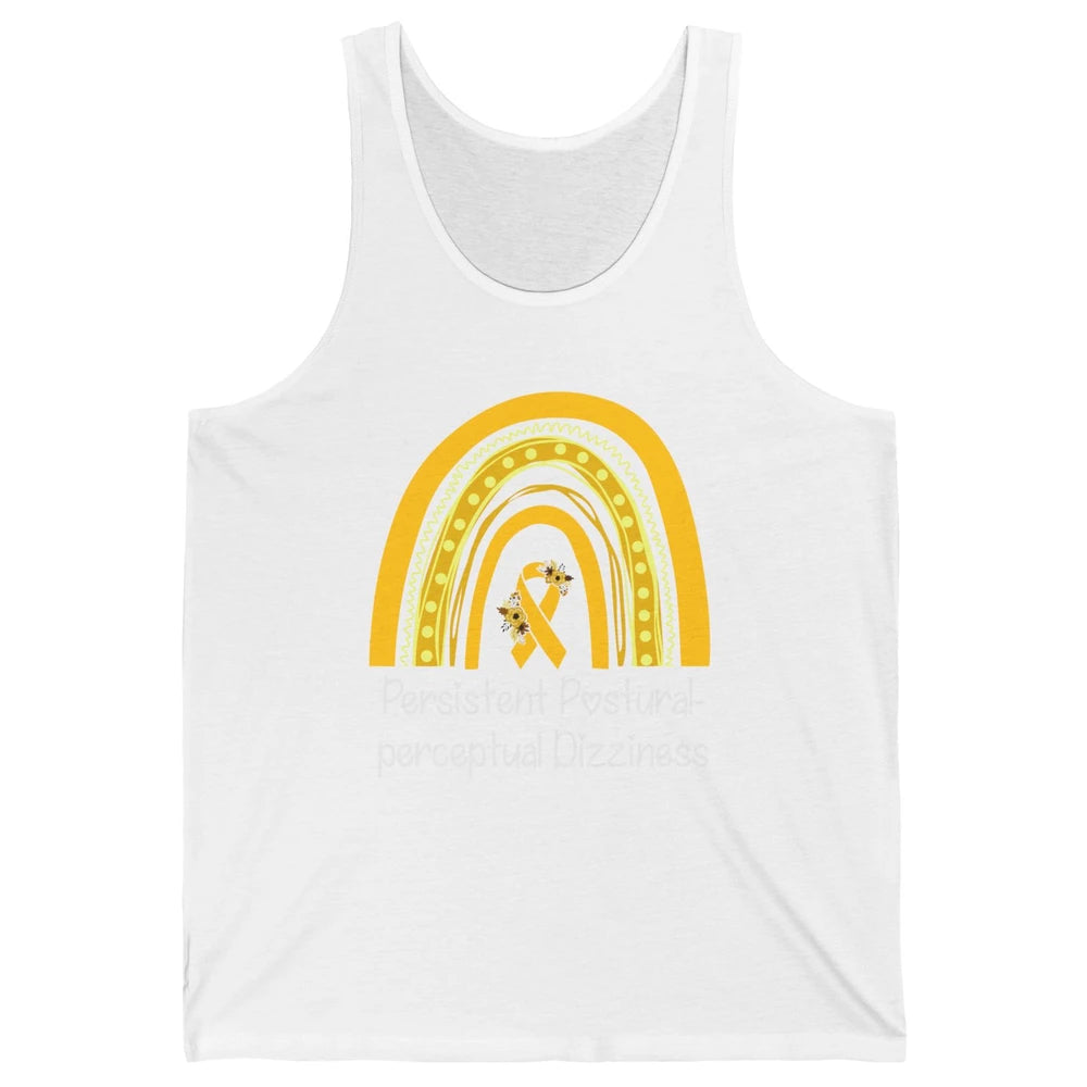 Persistent Postural-perceptual Dizziness PPPD Yellow Rainbow Unisex Jersey Tank