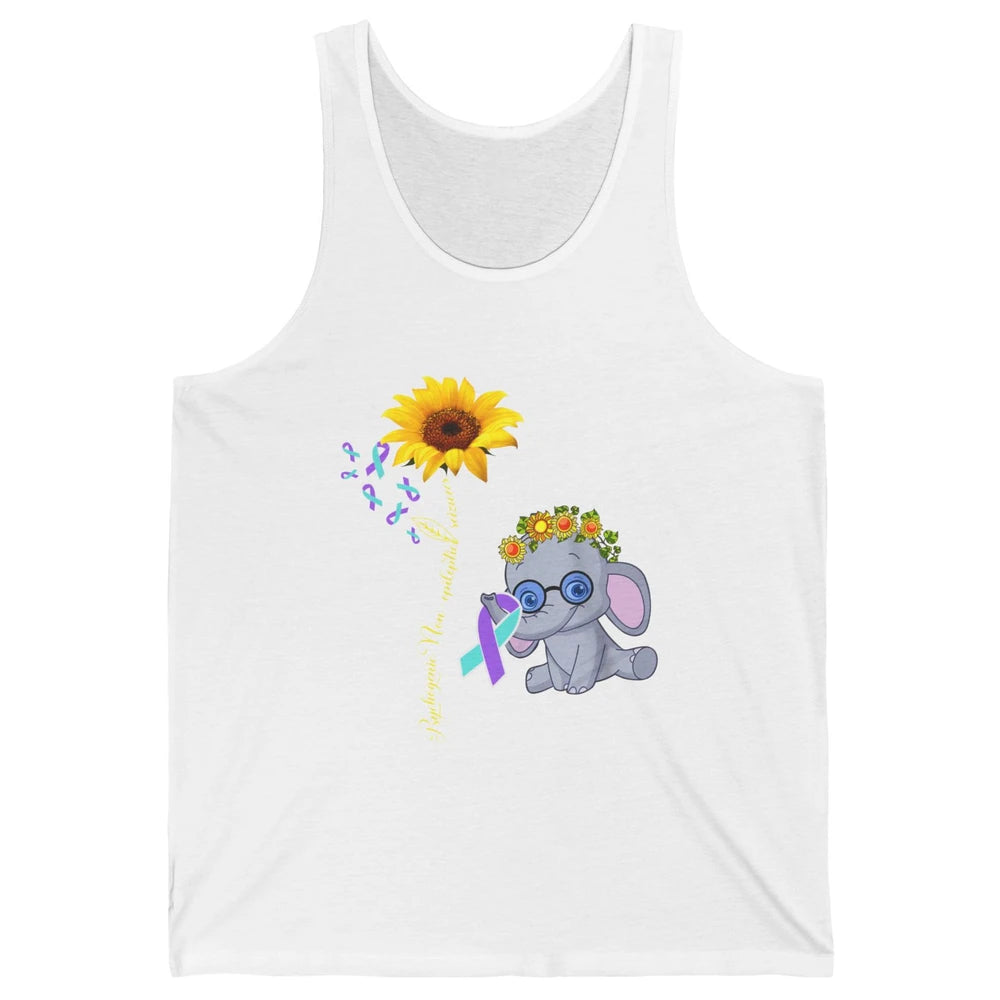 PNES Awareness Purple Teal Ribbon Sunflower Baby Elephant Unisex Jersey Tank