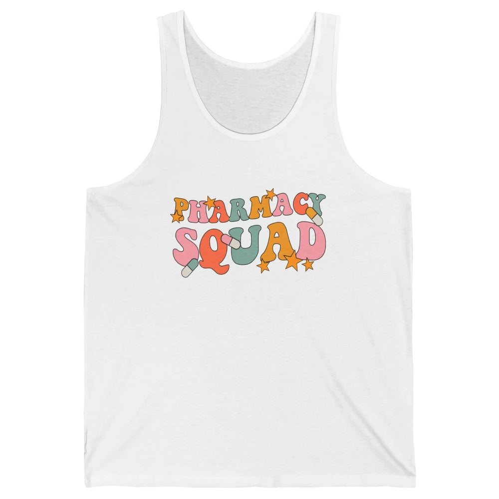 Pharmacy Squad Pharmacist Groovy Halloween Spooky Season Unisex Jersey Tank