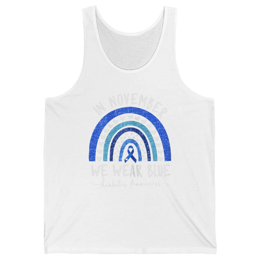 November Wear Blue Diabetes Awareness Rainbow Diabetic T1D Unisex Jersey Tank