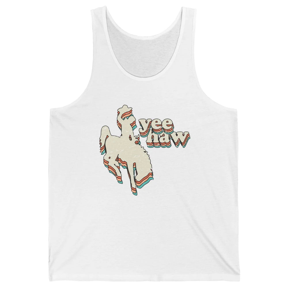 Retro Cowboy Yeehaw Western Country Cowgirls Horse Lovers Unisex Jersey Tank