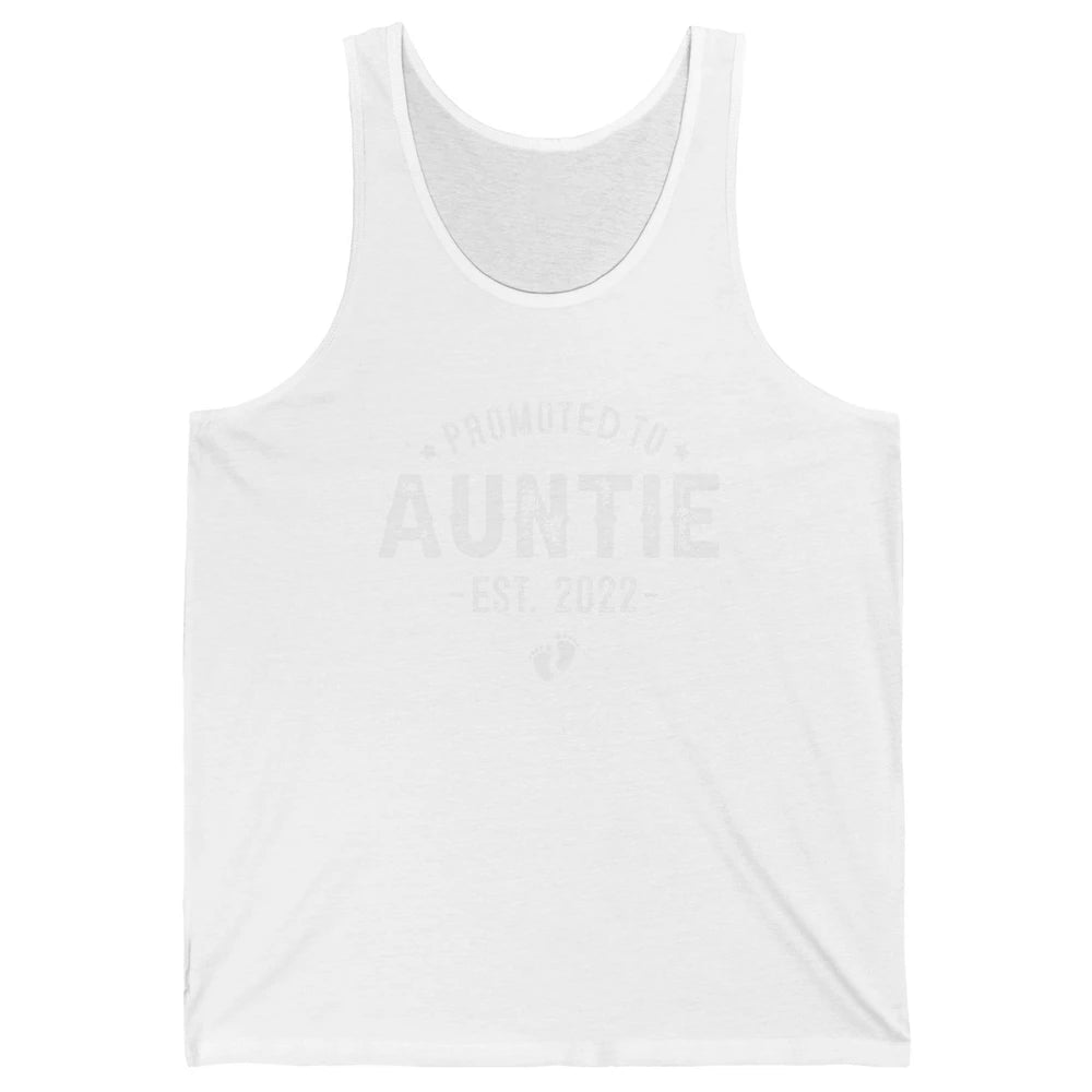 Promoted To Auntie Est 2022 Auntie To Be Pregnancy Reveal Unisex Jersey Tank