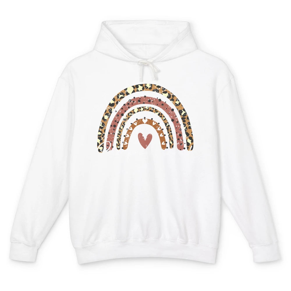 Retro Paraprofessional Life Rainbow Leopard Para Teacher Unisex Lightweight Hoodie