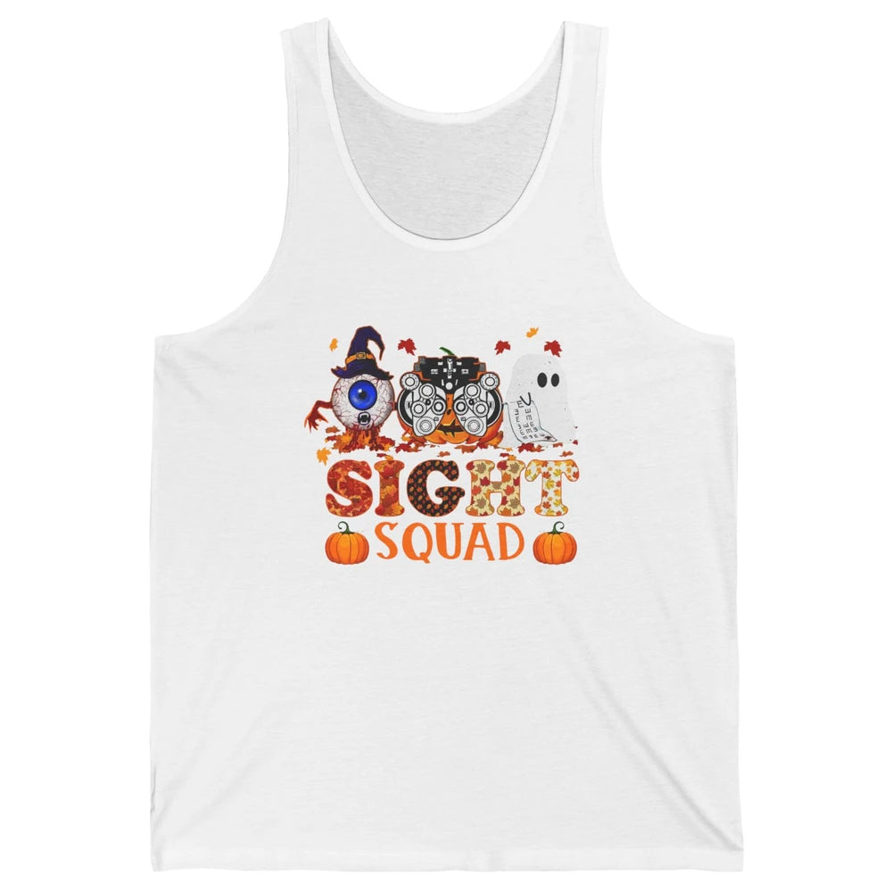 Optometrist Halloween Sight Squad Witch Pumpkin Optician Unisex Jersey Tank