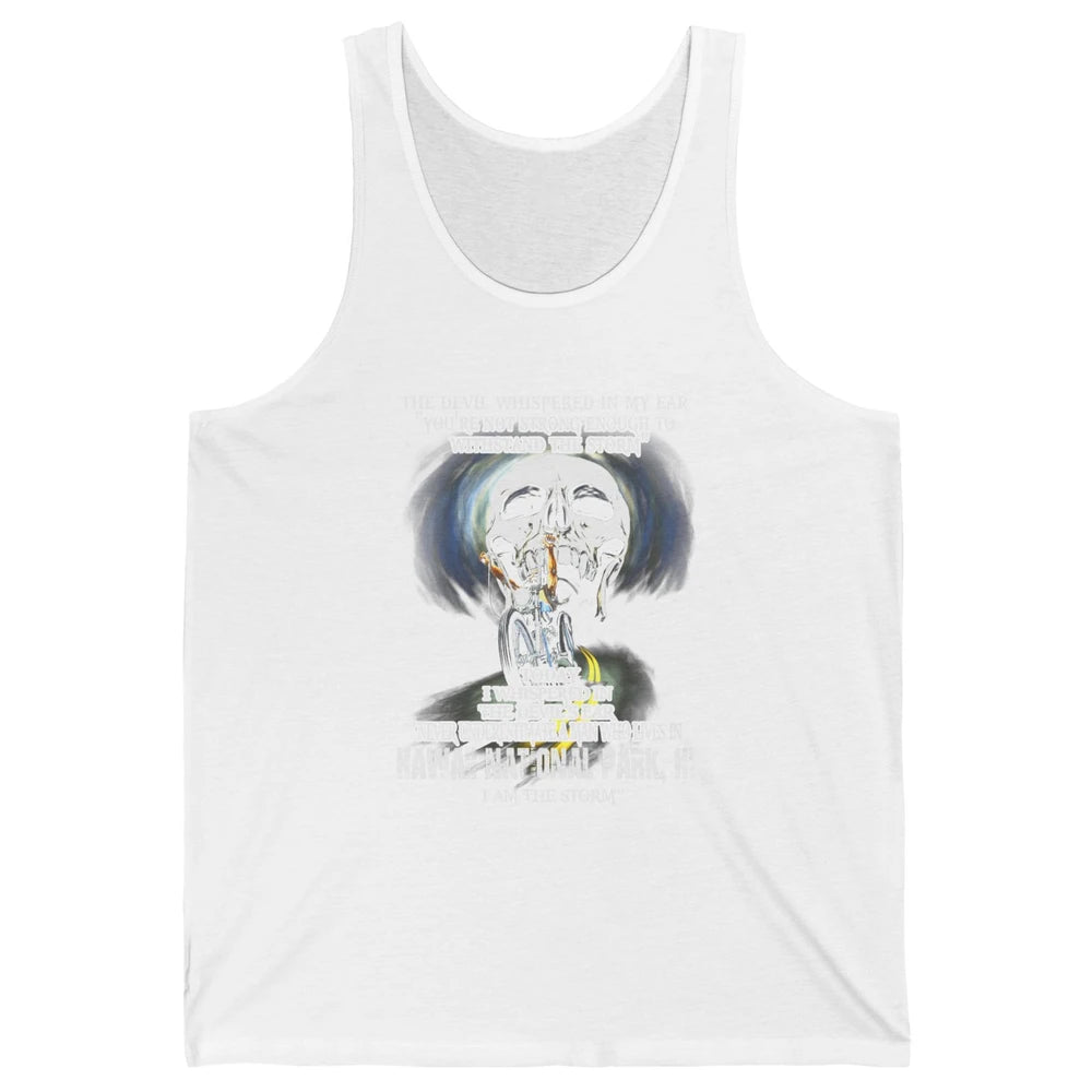 Never Underestimate Hawaii National Park Man Devil Ear Skull Unisex Jersey Tank