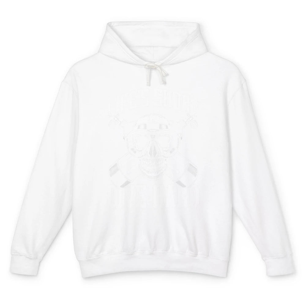 Dive Hard Skull Scuba Diver Underwater Diving Men Deep Sea Unisex Lightweight Hoodie