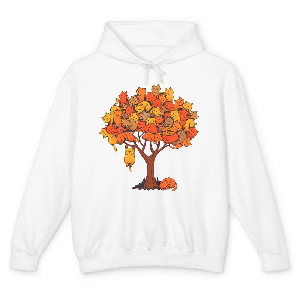 Cat Tree Cute Cats On Tree Kitten Owner Cat Lovers Gift Unisex Lightweight Hoodie