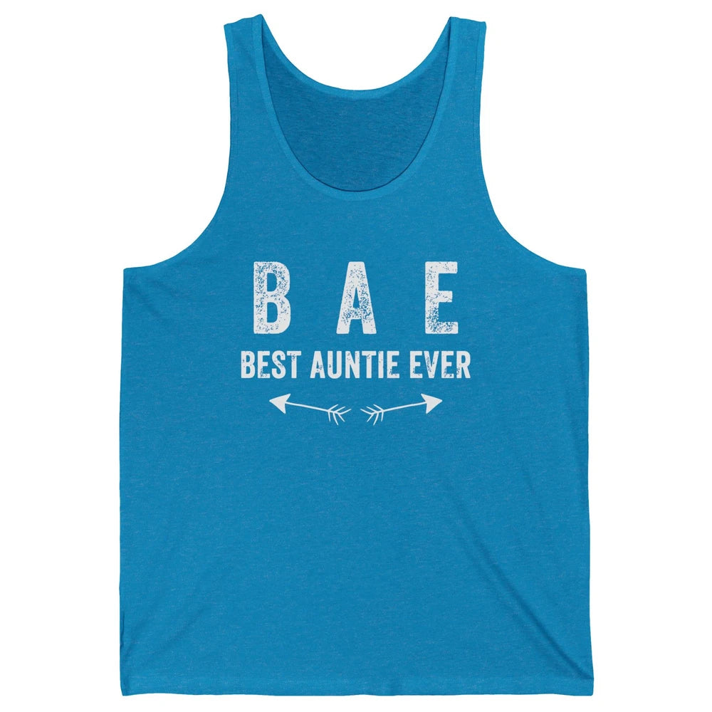 Retro Funny Best Auntie Ever BAE Sisters Aunts Gift Unisex Jersey Tank