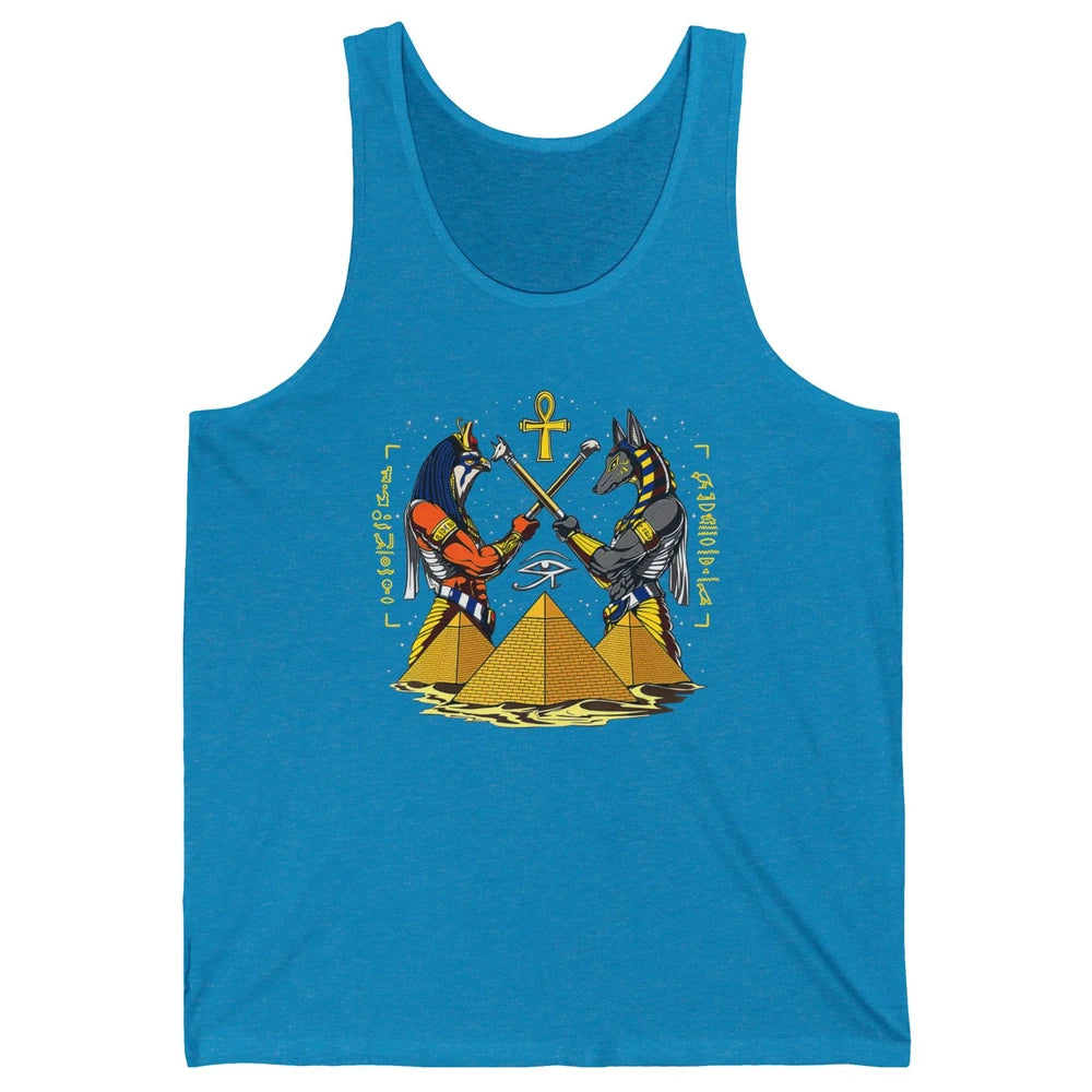 Retro Ancient Egyptian God Anubis Egypt Horus Archaeology Unisex Jersey Tank
