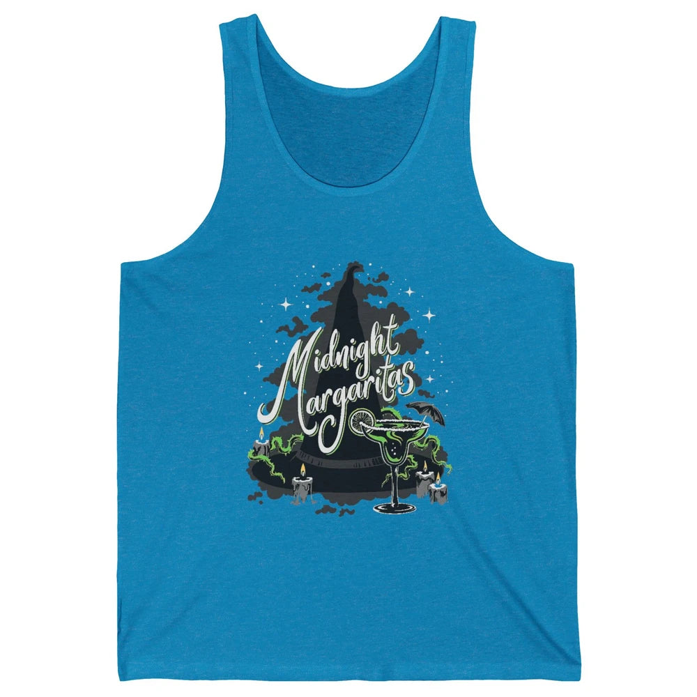 Midnight Margaritas Witch Hat Wine Halloween Spooky Party Unisex Jersey Tank