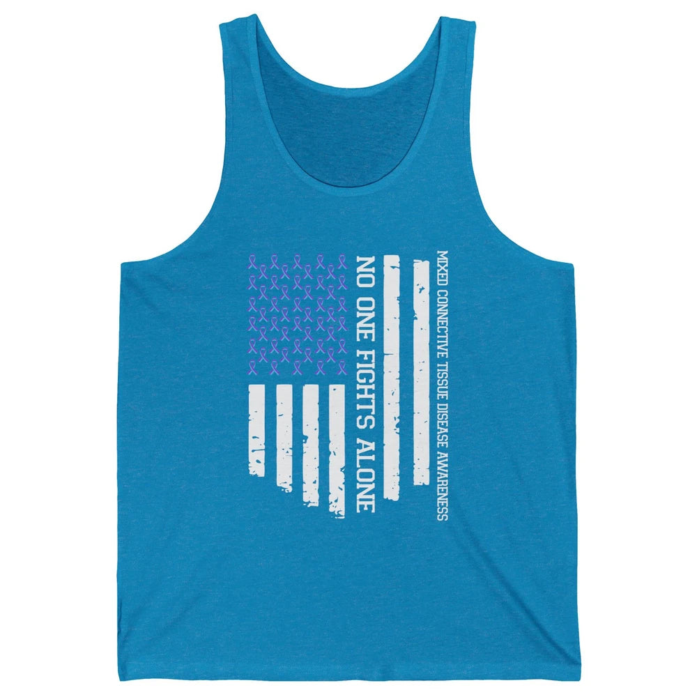 Mixed Connective Tissue Disease No One Fight Alone US Flag Unisex Jersey Tank