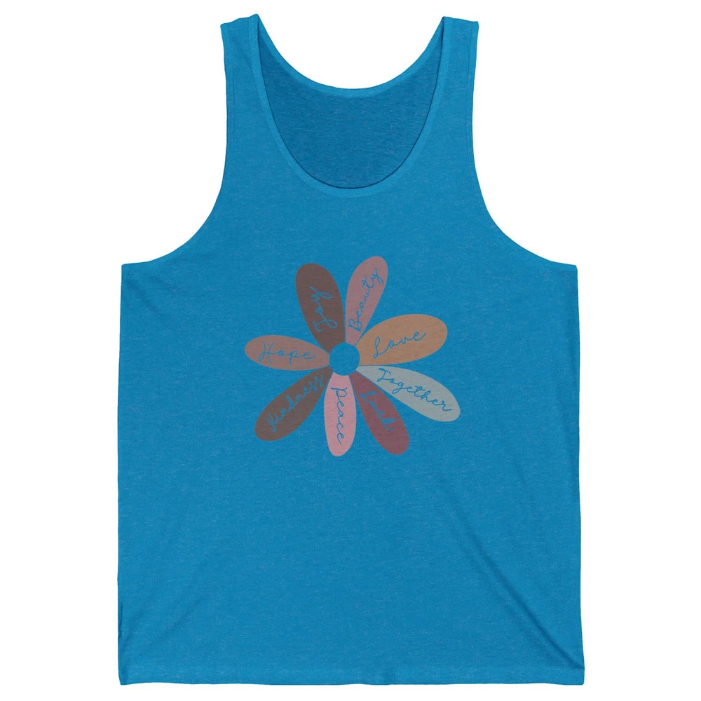 Retro Christian Daisy Flower Bible Verse Faith Inspirational Unisex Jersey Tank