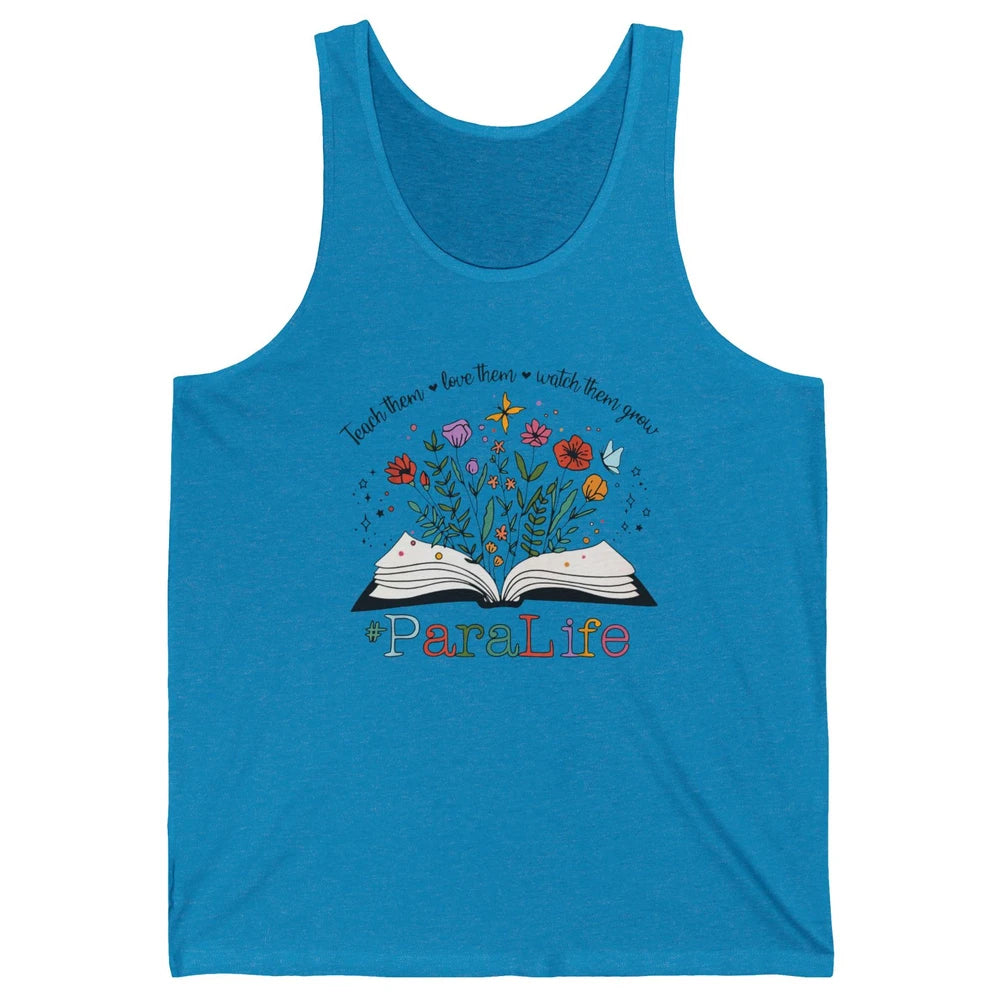 Para Life Paraprofessional Flower Teacher Back To School Unisex Jersey Tank