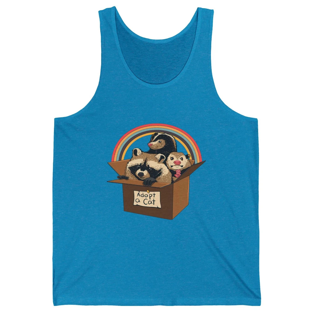 Retro Adopt A Cat Raccoon Panda Skunk Possum Adoption Street Unisex Jersey Tank