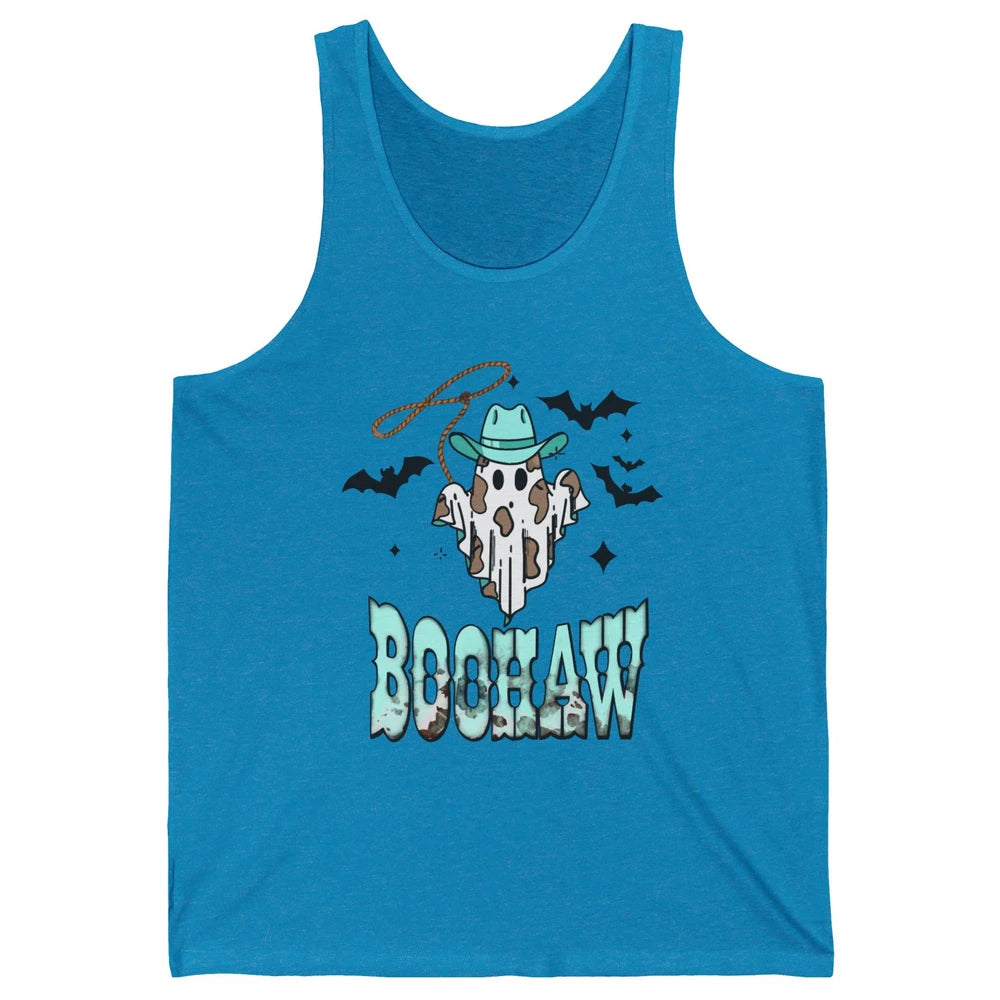 Retro Halloween Boohaw Cowboy Ghost Spooky Western Halloween Unisex Jersey Tank
