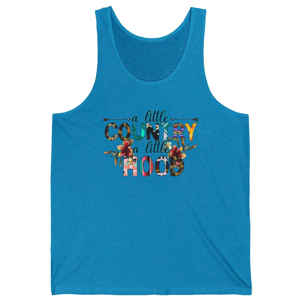 A Little Hood A Little Country Turquoise Western Country Unisex Jersey Tank