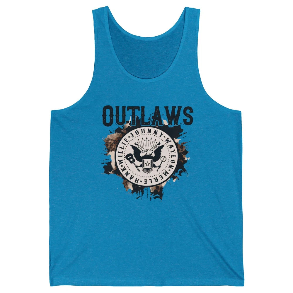 Retro Cowboy Bird Outlaws Western Country Music Cowgirl Unisex Jersey Tank