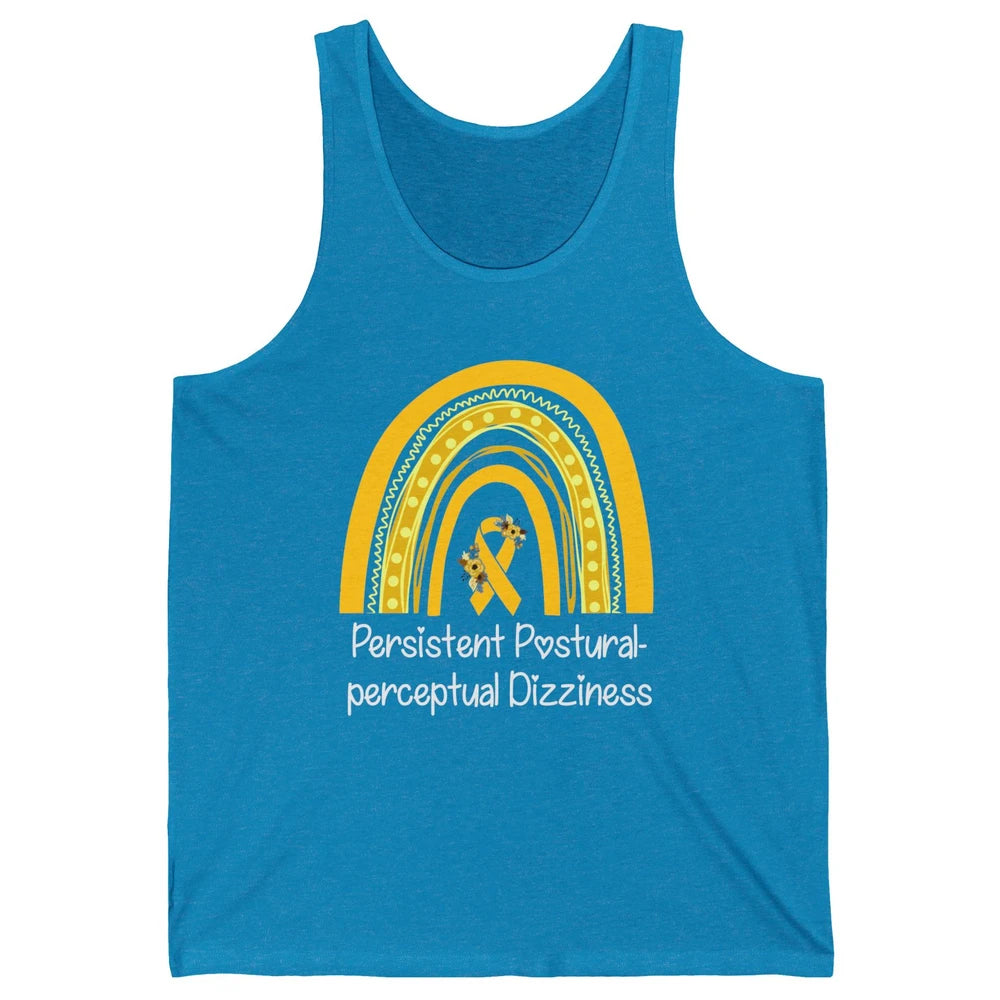 Persistent Postural-perceptual Dizziness PPPD Yellow Rainbow Unisex Jersey Tank