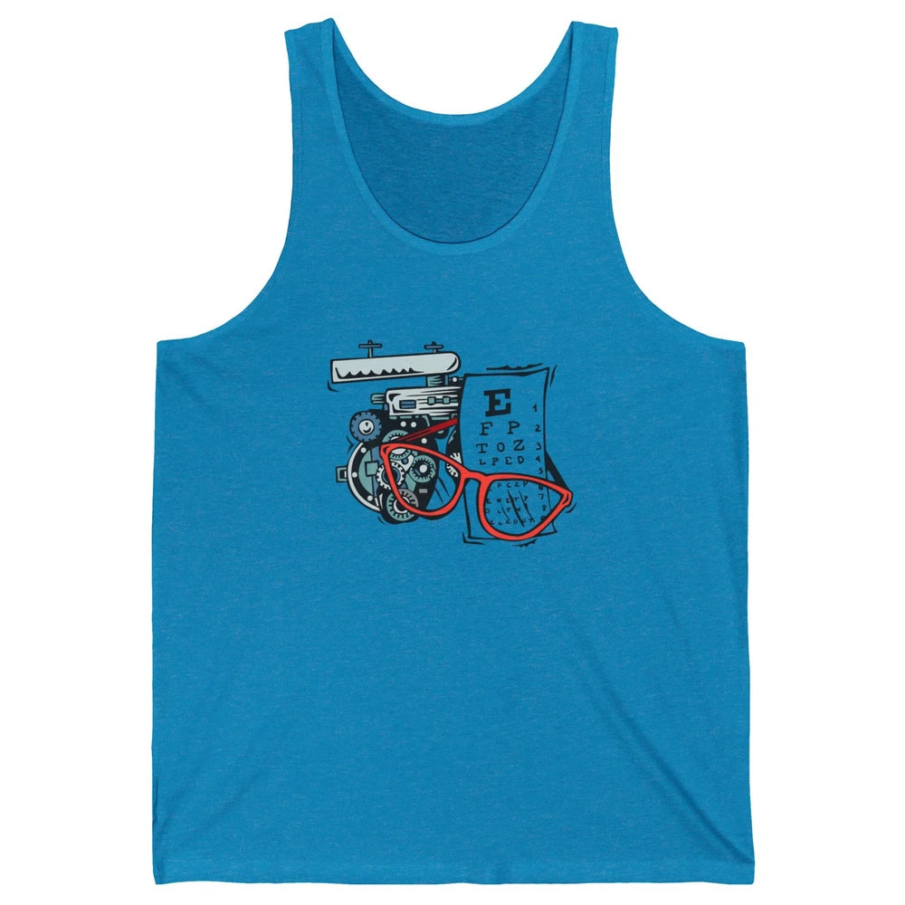 Optometry Tools Phoropter Eyeglasses Optician Ophthalmology Unisex Jersey Tank