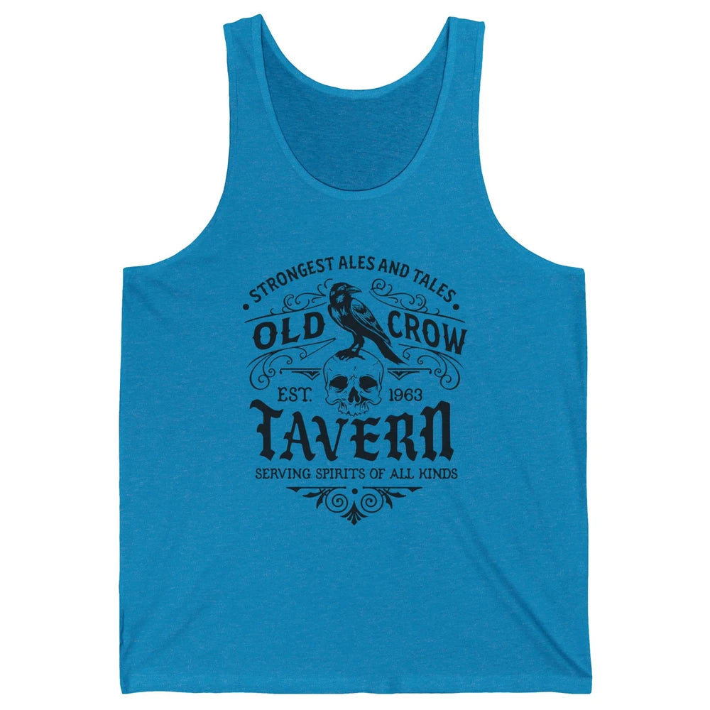 Retro Halloween Black Crow Old Crow Tavern Est 1693 Magic Unisex Jersey Tank