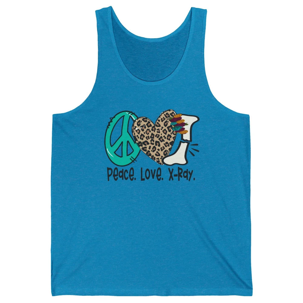 Peace Love X-ray Radiology Technician Radiologist Life Unisex Jersey Tank