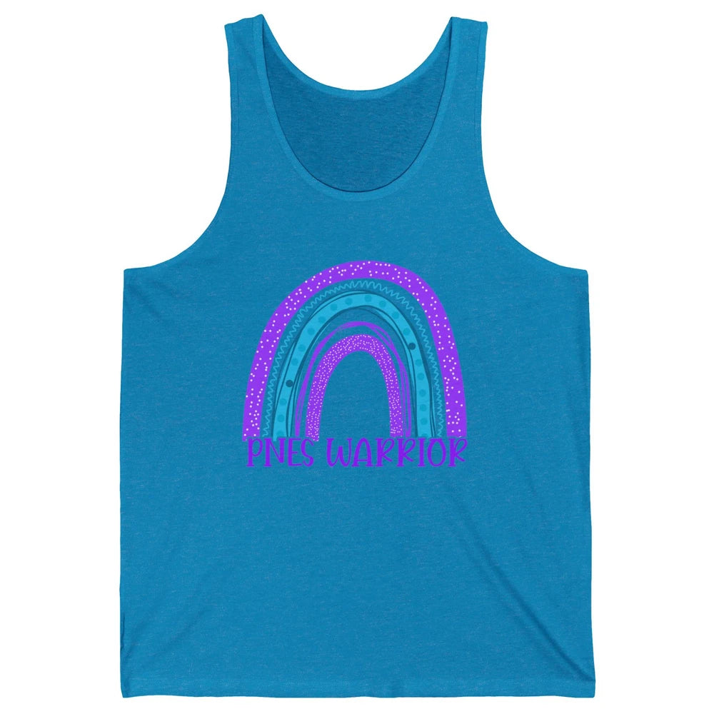 Psychogenic Non-epileptic Seizures PNES Purple Teal Rainbow Unisex Jersey Tank