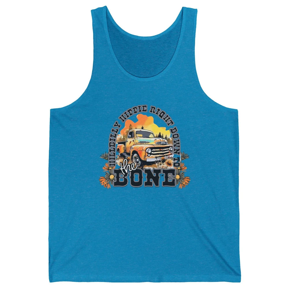 Retro Desert Truck Hippie Hillbilly Western Country Cowgirl Unisex Jersey Tank