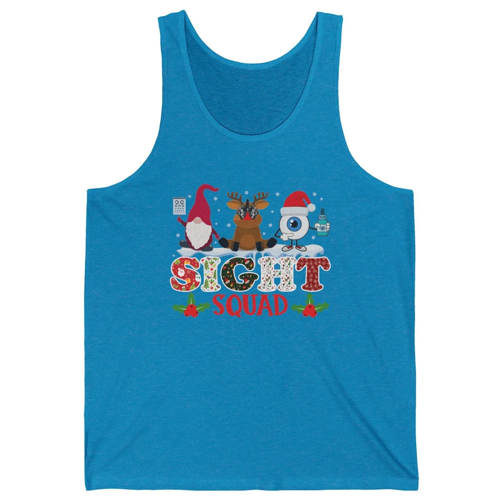 Optometrist Sight Squad Gnome Reindeer Optician Christmas Unisex Jersey Tank