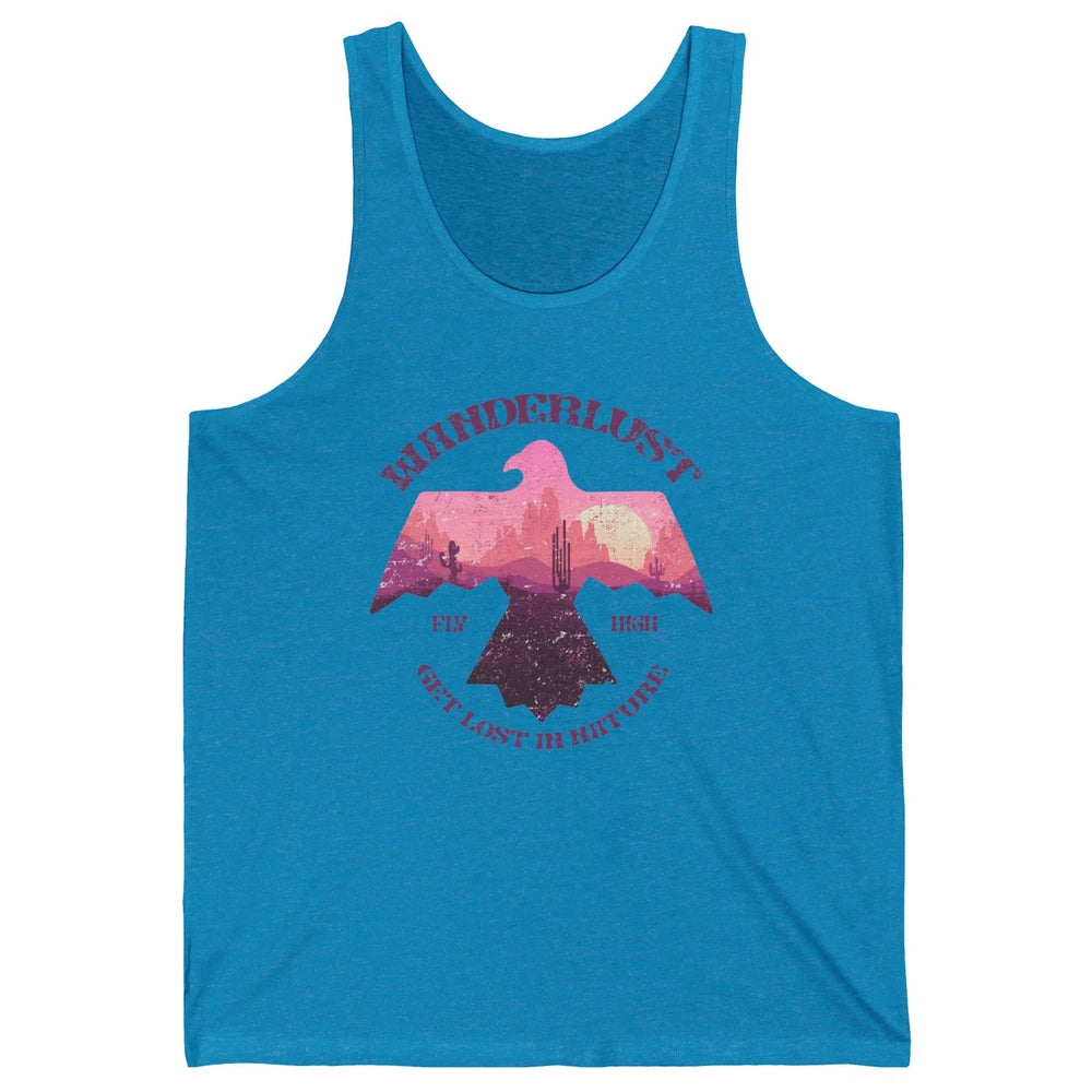 Retro Adventure Wanderlust Get Lost In Nature Travel Western Unisex Jersey Tank