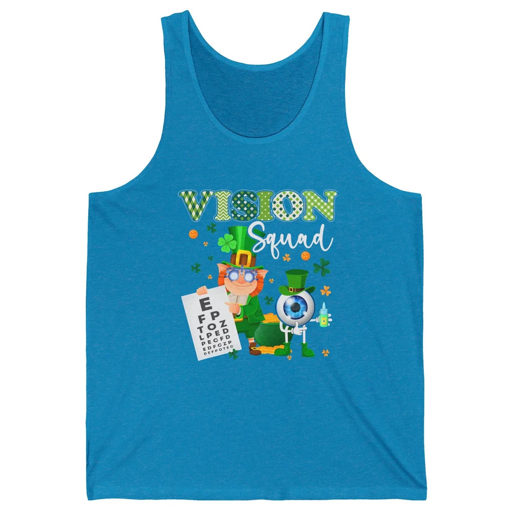 Optometrist St Patrick’s Day Vision Squad Optometry Shamrock Unisex Jersey Tank
